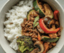 Spicy Ground Beef with Veggies and Rice