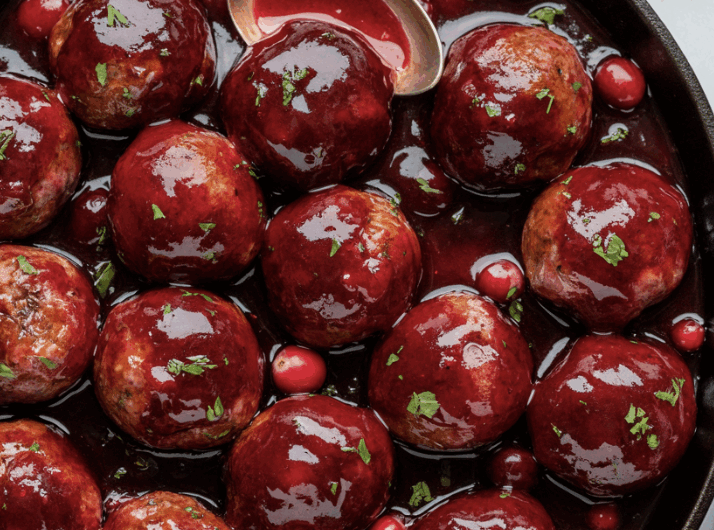 Christmas Cranberry Meatballs